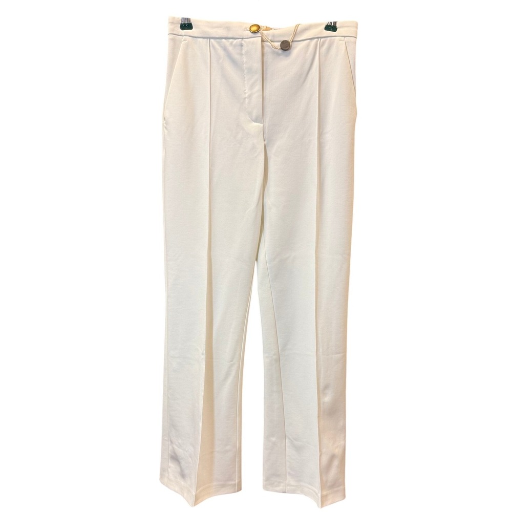 Pinko‎ Women's White Gaio Pantalone Wide Leg Trouser Pants Size 38 NEW